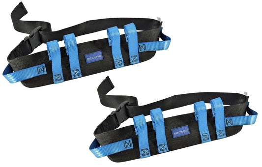 Secure (2 Pack) Transfer Gait Belt with Caregiver Handles and Quick Release Buckle - Elderly Patient Ambulation Walking Belt Nurse Assist