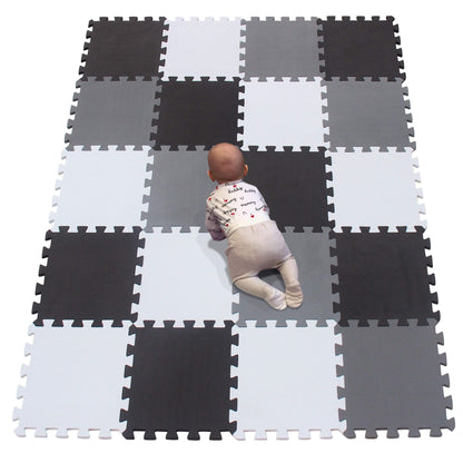 YIMINYUER® 20 Tiles (30cm×30cm×1cm Each Tile) Baby Soft Puzzle Play Mats, Kids Thick EVA Foam Floor, Toddlers & Children's Soft Interlocking Mat R01R04R12G301020